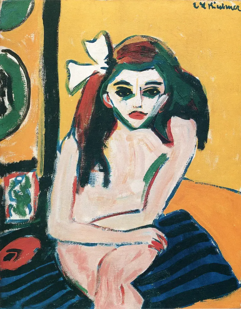 Portrait abstrait de Marzella par Ernst Ludwig Kirchner